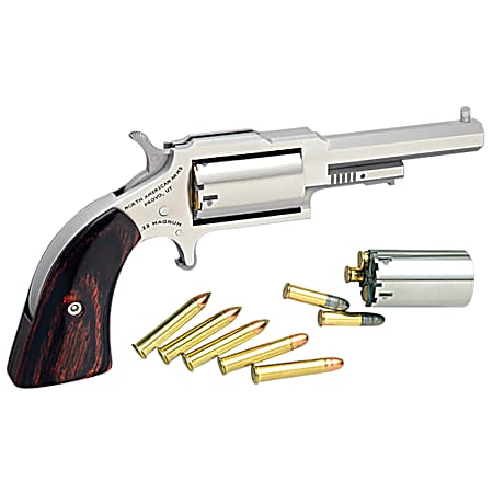 North American Arms 1860250C 1860 Sheriff 22 LR/22 WMR 5 Shot 2.50 Stainless Steel Barrel, Frame & Cylinder, Rosewood Boot Grip, Exposed Hammer