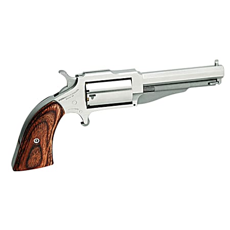 North American Arms 18603 1860 The Earl Small Frame 22 WMR 5 Shot 3 Stainless Steel Barrel, Frame & Cylinder, Rosewood Boot Grip, Exposed Hammer