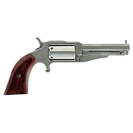North American Arms 18603C 1860 The Earl 22 LR/22 WMR 5 Shot 3 Stainless Steel Barrel, Frame & Cylinder, Rosewood Boot Grip, Exposed Hammer