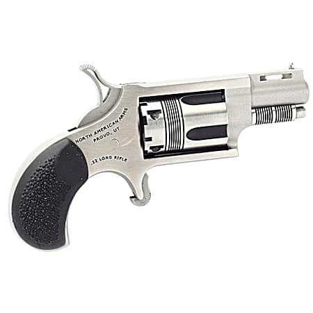North American Arms 22LRTW Wasp  22 LR 5rd rd 1.13 Stainless Vent Rib Steel Barrel, Matte Stainless Steel Frame, Stainless Cylinder, Exclusive Black Pebbled Rubber Grips