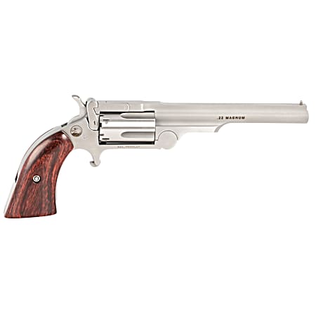 North American Arms 22MCR4 Ranger II  22 LR/22 WMR 5 Shot 4 Stainless Steel Barrel, Stainless Steel Frame, Stainless Cylinder, Rosewood Boot Grip, Exposed Hammer, Extra Cylinder