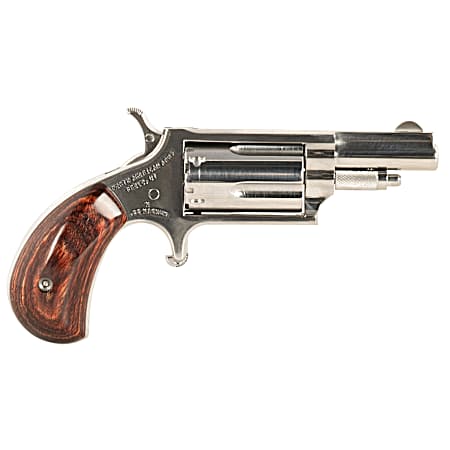 North American Arms 22MDLX LDLX  22 Mag 5 Shot 1.13 Polished Stainless Steel, Rosewood Grip, Exposed Hammer