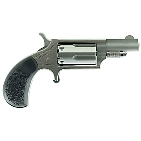 North American Arms 22MGRC Mini-Revolver  Sports South Exclusive 22 WMR 5 Shot 1.63 Stainless Steel Barrel, Frame & Cylinder, Black Rubber Grip, Exposed Hammer