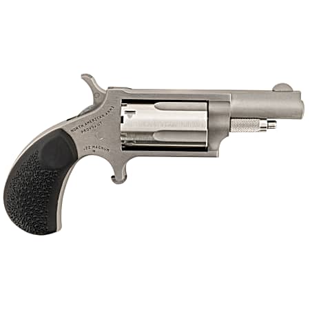 North American Arms 22MGRCHSS Mini-Revolver Carry Combo Sports South Exclusive 22 WMR 5 Shot 1.63 Stainless Steel Barrel, Frame & Cylinder, Black Rubber Grip, Exposed Hammer, Side Carry Holster
