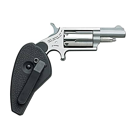 North American Arms 22MHG Mini-Revolver  22 WMR 5 Shot 1.63 Stainless Steel Barrel, Frame & Cylinder, Black Synthetic Holster Grip, Exposed Hammer