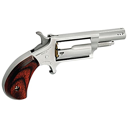 North American Arms 22MP Mini-Revolver  22 WMR 5 Shot 1.63 Stainless Steel Ported Barrel, Stainless Steel Frame & Cylinder, Rosewood Birdshead Grip, Exposed Hammer
