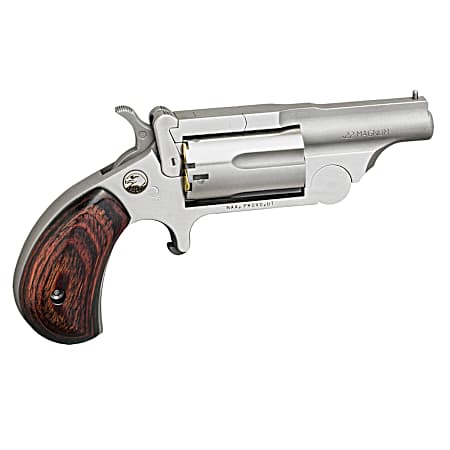 North American Arms 22MR Ranger II  22 WMR 5 Shot 1.63 Satin Stainless Steel Barrel & Frame, Stainless Cylinder, Rosewood Birdshead Grip, Exposed Hammer
