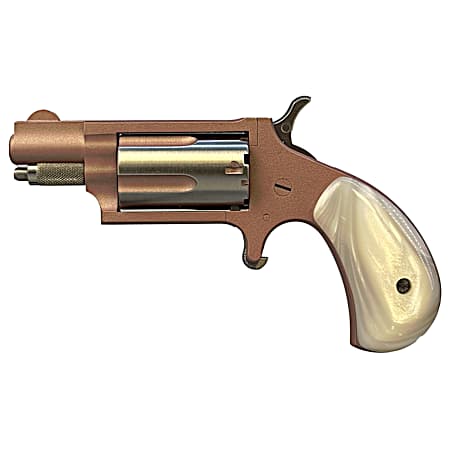 North American Arms 22MSROSE Mini-Revolver  22 WMR 5 Shot 1.13 Rose Gold Cerakote Stainless Steel Barrel & Frame, Rose Gold/Stainless Cylinder, White Pearlite Grip, Stainless Exposed Hammer,