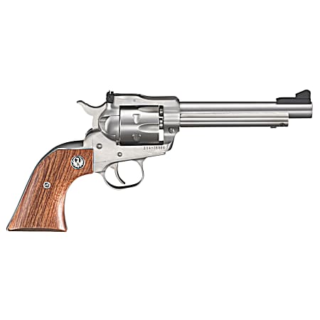 Ruger 0625 Single-Six Convertible 22 LR/22 WMR 6rd 5.50 Satin Stainless Steel Barrel, Cylinder & Frame, Hardwood Grip, Transfer Bar Safety, Exposed Hammer