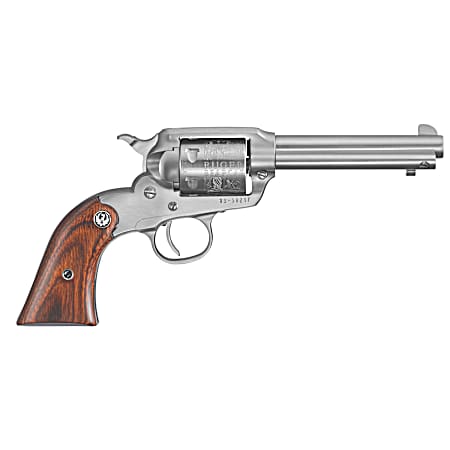 Ruger 0913 Bearcat  Compact Frame 22 LR 6rd 4 Satin Stainless Barrel, Frame & Engraved Cylinder, Hardwood Grip, Transfer Bar Safety, Exposed Hammer