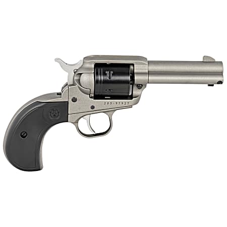 Ruger 2016 Wrangler  22 LR 6 Shot 3.75 Silver Cerakote Steel Barrel, Silver Cerakote Aluminum Frame, Black Cerakote Cylinder, Black Birdshead Grip, Exposed Hammer