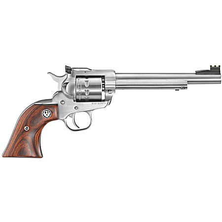 Ruger 8150 Single-Nine  Large Frame 22 WMR 9rd 6.50 Satin Stainless Steel Barrel, Cylinder & Frame, Hardwood Gunfighter Grip, Transfer Bar Safety, Exposed Hammer