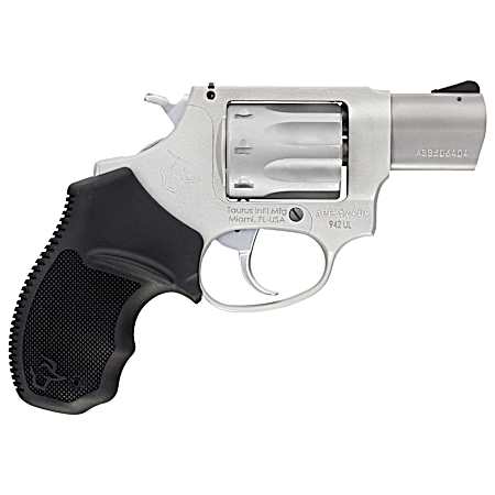 Taurus 2942029UL 942 Ultra-Lite 22 LR 8rd 2 Matte Stainless Finish Barrel, Matte Stainless Finish Cylinder, Stainless Anodized Finish Aluminum Frame & Finger Grooved Black Polymer Grip