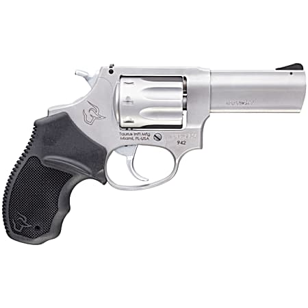 Taurus 2942039 942  22 LR 8rd 3 Barrel, Overall Matte Finish Stainless Steel & Finger Grooved Black Polymer Grip