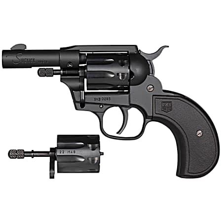 Diamondback DB0600A001 Sidekick  22 LR/22 Mag 9 Shot 3 Black Cerakote Steel Barrel & Cylinder, Zinc Alloy Frame, Black Birdshead Polymer Grip, Hammer Safety, Exposed Hammer