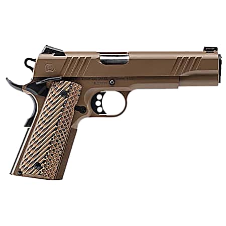 Bersa B19117050DEHB B1911  45 ACP 8+1 5 Stainless Steel Barrel, Flat Dark Earth Serrated Slide, Flat Dark Earth Stainless Steel Frame w/Beavertail, FDE VZ Grip