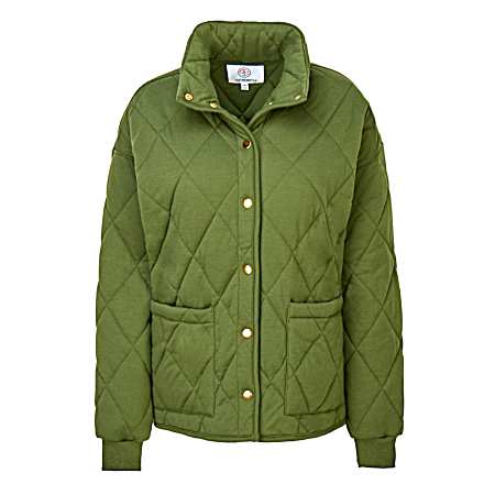Women's Quilted Jacquard Snap Front Jacket