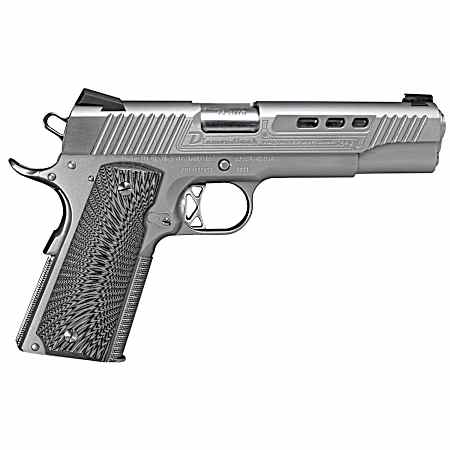 Diamondback DB1911SS 1911 Limited Edition 45 ACP 8+1 5 Stainless Match Grade Barrel, Ported/Serrated Stainless Steel Slide & Frame w/Beavertail, Black G10 Grip