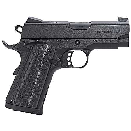 Girsan 391040 MC1911 SC Influencer Sub-Compact 9mm Luger 7+1 3.40 Blued Steel Barrel, Black Cerakote Optic Ready/Serrated Steel Slide & Frame w/Picatinny Rail & Beavertail, Gray Polymer Grip