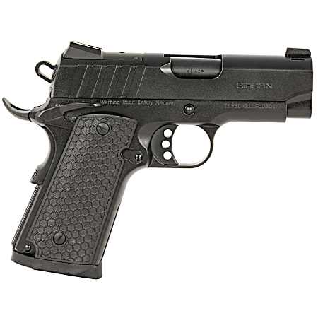 EAA GIRSAN 391041 MC1911 SC Influencer Sub-Compact 45 ACP 6+1 3.40 Blued Steel Barrel, Black Cerakote Optic Ready/Serrated Steel Slide & Frame w/Picatinny Rail & Beavertail, Gray Polymer Grip