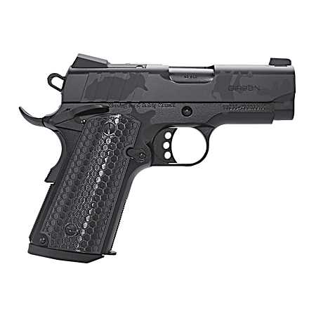 Girsan 391150 MC1911 SC Influencer Sub-Compact 9mm Luger 7+1 3 3.40 Black Steel Barrel, Black Camo Optic Ready/Serrated Steel Slide & Frame w/Picatinny Rail & Beavertail, Black Polymer Grip