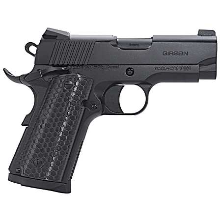 EAA GIRSAN 392050 MC1911 SC Untouchable Sub-Compact Frame 45 ACP 6+1 3.40  Black Steel Barrel, Black Serrated Steel Slide & Frame w/Beavertail, Black Polymer Grip