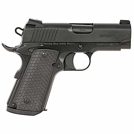 Girsan 392065 MC1911 SC Untouchable Sub-Compact Frame 9mm Luger 7+1 3.40 Black Steel Barrel, Black Serrated Steel Slide & Frame w/Beavertail, Black Polymer Grip