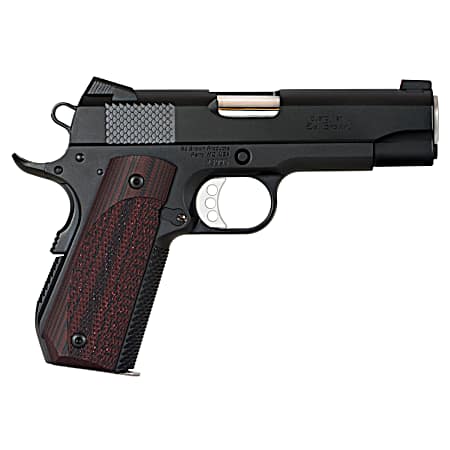 Ed Brown KC18G4 1911 Kobra Carry 45 ACP 7+1 4.25 Stainless Recessed Crown Barrel, Black Gen4 Snakeskin Serrated Carbon Steel Slide & Frame w/Beavertail, Laminate Wood Grip
