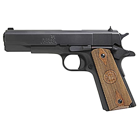 Iver Johnson Arms 1911A19 1911 A1  9mm Luger 9+1 5 Black Steel Barrel, Matte Black Serrated Steel Slide, Matte Black Steel Frame w/Beavertail, Checkered Double Diamond Walnut Grip