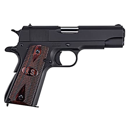 Auto-Ordnance 1911BKOCW 1911 A1 Commander 45 ACP 9+1 4.25 Matte Black Serrated  Carbon Steel Slide Matte Black Matte Black Carbon Steel Checkered Wood w/Integrated US Logo Grips Right Hand