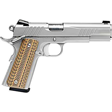 Savage Arms 67205 1911 Government 9mm Luger 10+1 5 Stainless Steel Barrel, Serrated Stainless Steel Slide, Stainless Steel Frame w/Beavertail, Brown VZ Grip