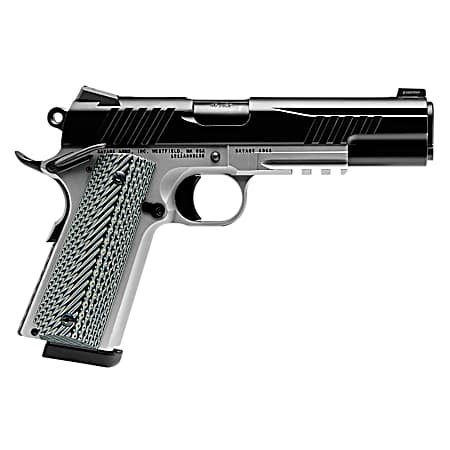 Savage Arms 67208 1911 Government 9mm Luger 10+1 5 Black Stainless Steel Barrel, Black Nitride Serrated Stainless Steel Slide, Stainless Steel Frame w/Picatinny Rail, Black/Gray VZ Grip