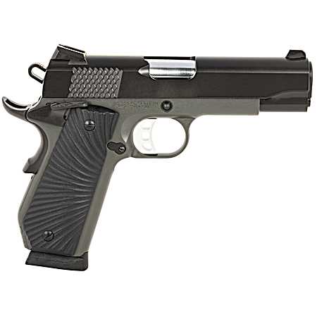 Tisas 10100106 1911 Stingray Carry Frame 9mm Luger 10+1 4.25 Stainless Steel Barrel, Black Cerakote Steel Serrated Slide, Black Cerakote Steel Frame w/Beavertail, Black Sunburst G10 Grip