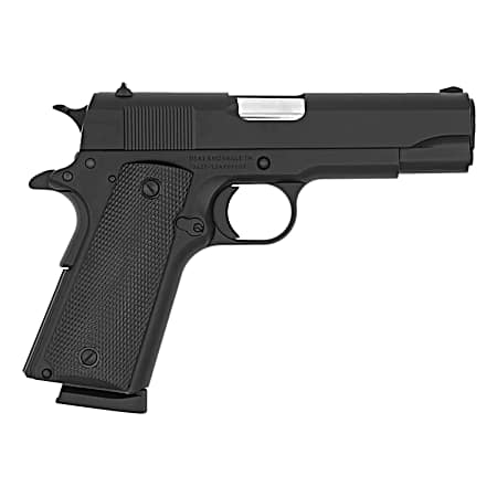 Tisas 10100113 1911 A1 Tanker 45 ACP 8+1 4.25 Hard Chromium Coated Steel Barrel, Manganese Phosphate Coated Serrated Steel Slide, Matte Black Steel Frame w/Beavertail, Plastic Grip