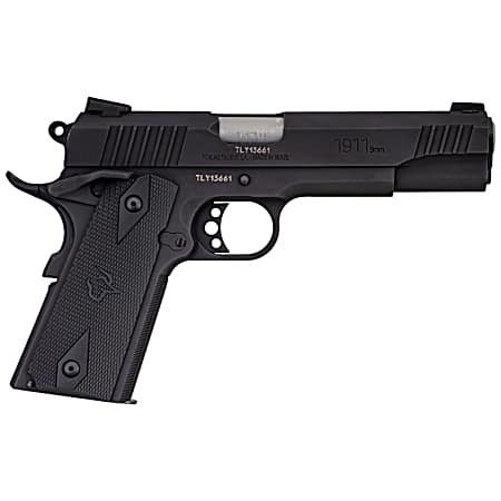 Taurus 11911019MM 1911  9mm Luger 9+1 5 Barrel, Matte Black Finish Beavertail Frame, Serrated Matte Black Steel Slide & Checkered Polymer Grip Includes Magazine