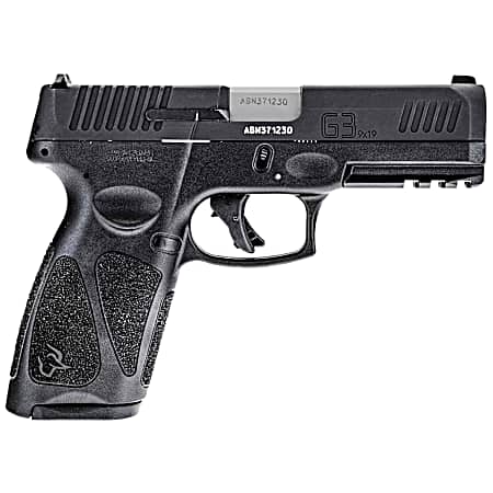 Taurus 1-G3BSR9041 G3  Full Size Frame 9mm Luger 17+1 4 Matte Stainless Steel Barrel, Matte Black Serrated Alloy Steel Slide, Black Polymer Frame w/Picatinny Rail, Textured Grip