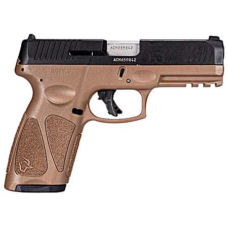 Taurus 1-G3B941B G3  Full Size Frame 9mm Luger 17+1 4 Stainless Steel Barrel, Black Stainless Steel Serrated Slide, Brown Polymer Frame w/Picatinny Rail