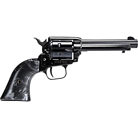 Heritage Mfg RR22B4BP Rough Rider  22 LR 6 Shot, 4.75 Black Oxide Steel Barrel, Black Oxide Zinc Alloy Frame, Black Oxide Cylinder, Black Pearl Grip, Manual Safety, Exposed Hammer
