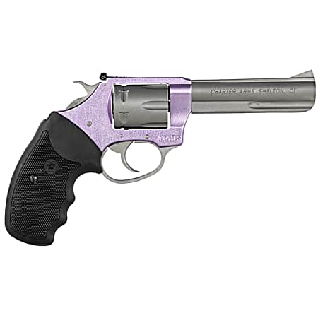 Charter Arms 52242 Pathfinder Lite 22 LR 8rd 4.20 Matte Stainless Stainless Steel Barrel, Lavender Aluminum Frame, Matte Stainless Cylinder, Black Finger Grooved Rubber Grip, Exposed Hammer