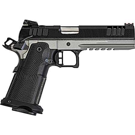 Great Lakes Firearms GL1911DS9FSSSRK 1911 DS Synergy 9mm Luger 20+1 5 Optic Cut/Serrated Cerakote Black Molded Grip Bull Shark Frame