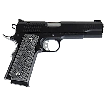 Magnum Research DE1911G 1911 G 45 ACP Caliber with 5.01 Barrel, 8+1 Capacity, Overall Matte Black Finish Carbon Steel, Beavertail Frame, Serrated Slide & Black/Gray G10 Grip