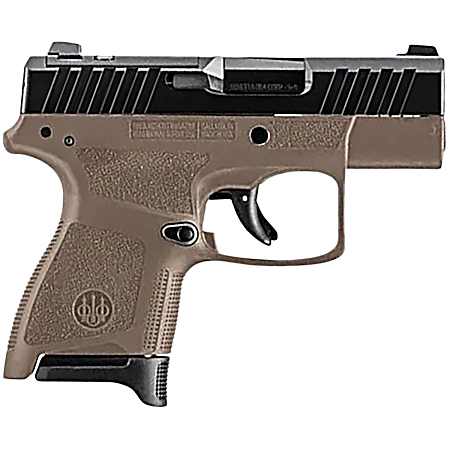 Beretta USA JAXN9258A1 APX A1 Carry Micro-Compact Frame 9mm Luger 8+1 3 Blued Steel Barrel, Black Serrated Steel Slide, Flat Dark Earth Polymer Frame, Polymer Grip