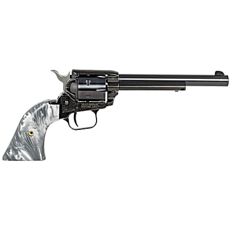 Heritage Mfg RR22B6GPRL Rough Rider  22 LR 6 Shot 6.50 Black Barrel & Cylinder Black Frame, Altamont Gray Pearl Grips
