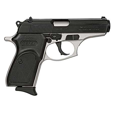 Bersa T380DT8 Thunder  Micro-Compact Frame 380 ACP 8+1, 3.50 Steel Barrel, Matte Black Serrated Steel Slide, Satin Nickel Aluminum Frame