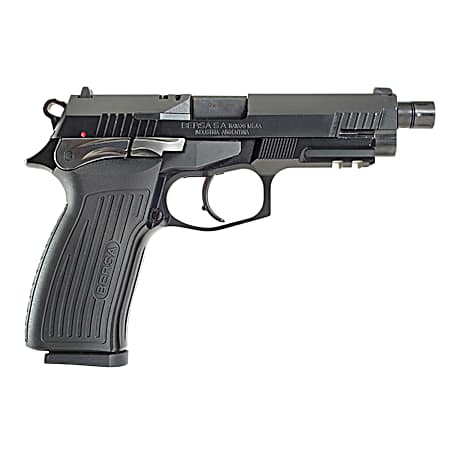 Bersa TPR9MX TPRX  Full Size Frame 9mm Luger 17+1, 4.25 Black Steel Threaded Barrel, Matte Black Serrated Steel Slide & Aluminum Frame w/Picatinny Rail, Ambidextrous