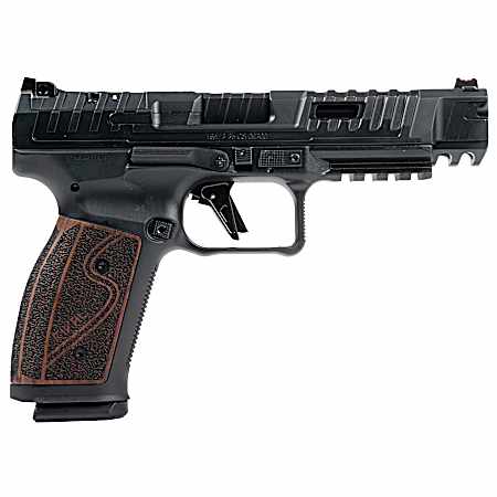 Canik HG7010R-N SFx Rival-S Full Size Frame 9mm Luger 18+1 5 Black Steel Barrel, Black Steel Optic Ready/Ported/Serrated Slide, Black Steel Frame w/Picatinny Rail, Rosewood Grip