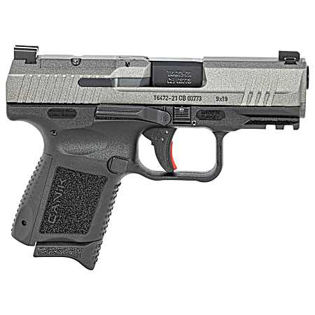 Canik HG6597TN TP9 Elite Subcompact 9mm Luger 3.60 12+1 Black Tungsten Gray Cerakote Steel Slide Black Interchangeable Backstrap Grip