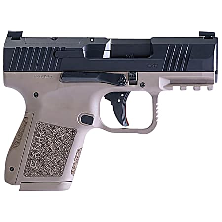 Canik HG7620BDN MC9  9mm Luger 12+1/15+1 3.18 Black Barrel, Black Optic Ready/Serrated Slide, Flat Dark Earth Polymer Frame w/Picatinny Rail, Texture Flat Dark Earth Polymer Grips