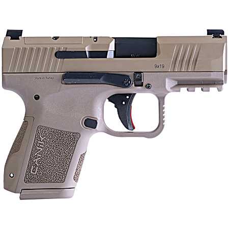 Canik HG7620DN Mete MC9 9mm Luger 12+1/15+1 3.18 Black Steel Barrel, Flat Dark Earth Cerakote Optic Ready/Serrated Slide, FDE Polymer Frame w/Picatinny Rail, Textured Flat Dark Earth Polymer Grips