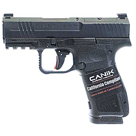 Canik HG7884CA-N Mete MC9L *CA Compliant 9mm Luger 10+1 3.18 Black Steel Barrel, Black Nitride Steel Serrated Slide, Black Polymer Frame w/Picatinny Rail, Interchangeable Backstrap Grip